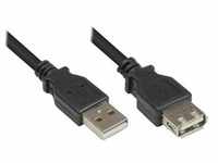 Good Connections USB 2.0 Verlängerungskabel 0,15m St. A zu Bu. A schwarz