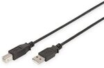 DIGITUS AK-300102-018-S USB-Kabel Typ A-B St./ St. 1,8m schwarz