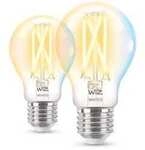 WiZ 60W E27 Standardform Filament Clear (TW) Doppelpack WiZ 60W E27 Standardform Filament Clear (TW) Doppelpack
