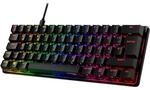HyperX Alloy Origins 60 Schwarz - Mechanische Gaming Tastatur, HX Red Switches,