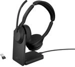 Jabra Evolve2 55 MS Stereo USB Headset schwarz USB-C Ladestation