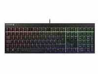 Cherry MX Board 2.0S kabelgebundene Gaming Tastatur schwarz DE Layout braun
