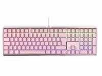 Cherry MX Board 3.0S kabelgebundene Gaming Tastatur pink DE Layout braun