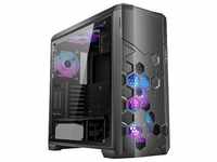 AZZA Storm 6000 ARGB ATX Gaming Tower, schwarz, RGB Beleuchtung, Glasfenster