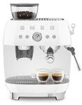 SMEG EGF03WHEU 50s Style Siebtr&auml;germaschine mit Kaffeem&uuml;hle Wei&szlig;