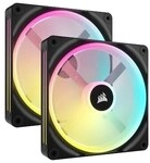 Corsair iCUE LINK QX140 RGB Starter Kit, schwarz, LED-Steuerung, 140mm, 2er-Pack