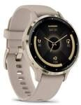 Garmin Venu&reg; 3S French Gray/Softgold mit Schnellwechsel-Silikon-Armband
