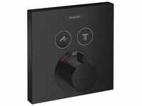 hansgrohe ShowerSelect Thermostat Unterputz für 2 Verbraucher schwarz matt...