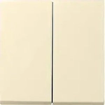 Gira 536201 S3000 Bedienaufsatz 2-fach, System 55, cremewei&szlig; gl&auml;nzend