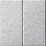 Gira 536226 S3000 Bedienaufsatz 2-fach, System 55, Farbe alu