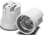 Houben 102599 E27-Fassung Porzellan f&uuml;r Schrauben M4
