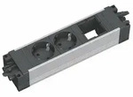 Bachmann 906.09528 Modulare Steckdosenleiste STEP ALU, 2x Schutzkontaktsteckdose, 1x