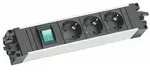 Bachmann 906.18803 Modulare Steckdosenleiste STEP ALU, 3x Schutzkontaktsteckdose, 1x