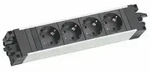 Bachmann 906.18802 Modulare Steckdosenleiste STEP ALU, 4x Schutzkontaktsteckdose,