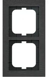Busch-Jaeger 1722-290 Abdeckrahmen 2-fach, Busch-axcent, schiefergrau matt