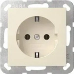 Gira 418801 Schutzkontakt-Steckdose, System 55, cremewei&szlig; gl&auml;nzend