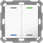 MDT BE-TAL55T2.01 KNX Taster Light 55 2-fach, RGBW, Temperatursensor, Reinwei&szlig;