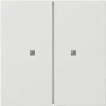 Gira 5173112 Taster Wippe 2-fach , One und KNX, Fl&auml;chenschalter, reinwei&szlig; gl&auml;nzend