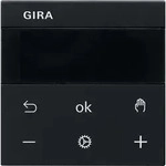 Gira 5393005 S3000 Raumtemperaturregler Display, System 55, schwarz matt