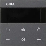 Gira 539328 S3000 Raumtemperaturregler Display, System 55, anthrazit