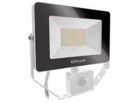 ESYLUX EL10810848 LED-Strahler mit Bewegungssensor, Aluminiumgehäuse, IP65, 30...