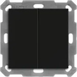 MDT BE-TAL55B206.01 KNX Taster Light 55 Basic 2-fach, Schwarz matt, Neutral