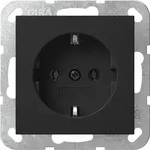 Gira 4466005 Schutzkontakt-Steckdose ohne Befestigungskrallen, System 55, schwarz