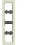 Gira 0214427 Abdeckrahmen 4-fach, Gira E3, sand Soft-Touch mit Tr&auml;gerrahmen