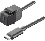 Bachmann 917.121 Keystone USB Typ C 3.1 36 W, R&uuml;ckseite mit 0,5 m Leitung,...