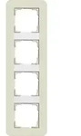 Gira 0214417 Abdeckrahmen 4-fach, Gira E3, Sand Soft-Touch mit Tr&auml;gerrahmen