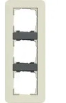 Gira 0213427 Abdeckrahmen 3-fach, Gira E3, sand Soft-Touch mit Tr&auml;gerrahmen