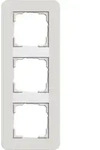 Gira 0213411 Abdeckrahmen 3-fach, Gira E3, hellgrau Soft-Touch mit Tr&auml;gerrahmen