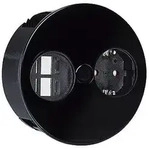Bachmann 931.133 TWIST, 1 Schutzkontaktsteckdose, 2 Keystone leer, schwarz