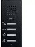 Gira 1250005 Wohnungsstation Aufputz, System 55, schwarz matt