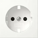 Gira 492127 Abdeckung Schutzkontakt-Steckdose Shutter, System 55, reinwei&szlig;