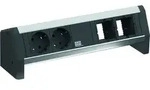 Bachmann 902.011 Steckdosenleiste DESK, 2x Schutzkontaktsteckdose, 2x Custom Module,