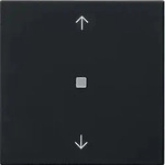 Gira 5105005 RF Bedienaufsatz 1-fach Pfeile KNX, System 55, schwarz matt