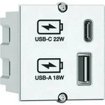 Bachmann 917.2271 Custom Module USB A/C 22 W Charger, 0,2 m GST18, wei&szlig;