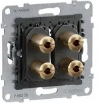 Legrand 765079 SEANO Einsatz 2-fach Lautsprecher-Anschluss mit 4 mm-Buchsen,