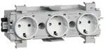 Hager Tehalit GS30019016 Steckdose 3-fach mit Wago Steck-/Klemmtechnik Frontrastend