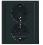 Busch-Jaeger 202 EUJB-81 Schutzkontakt Doppelsteckdose Safety+, Komplettabdeckung,