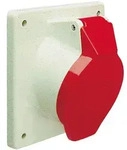Walther Electric 532 Anbaudose schr&auml;g, 32A, 5P, 6h, mit Flansch 110x110mm