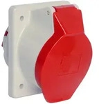 Walther Electric 560 Anbaudose schr&auml;g, 63A, 5P, 6h, mit Flansch 107x100mm