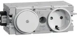 Hager Tehalit GS11009016 Steckdose+Schalter mit Wago Steck-/Klemmtechnik C-Profil