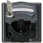 Kopp 103415000 Blue Elec. Schutzkontakt-Steckdose mit Schlo&szlig;, Typ 0, Aufputz...