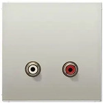 Jung MAES1021 Cinch Audio, Serie LS, Edelstahl