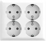 Busch-Jaeger 404 EAB-524 Schutzkontakt-Steckdose Safety+, 4-fach, Aufputz, 16A ,