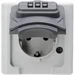 Kopp 109856007 Blue Elec. Schutzkontakt-Steckdose mit Zahlenschloss, Aufputz...