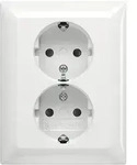 Busch-Jaeger 202 EUJB-914 Schutzkontakt Doppelsteckdose Safety+, Komplettabdeckung,