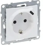 Legrand 765126 SEANO Kombinationssteckdose Steckdose mit USB Typ C, Steckklemmen, mit